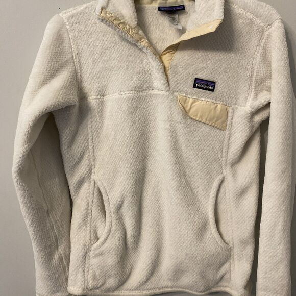 Patagonia Jackets & Blazers - Patagonia Retool Snap T Pullover Fleece Womens Size S Ivory Jacket